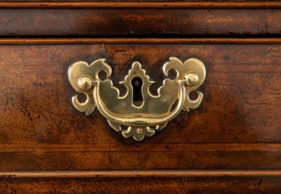 A George I Walnut Chest on Chest of Compact Size