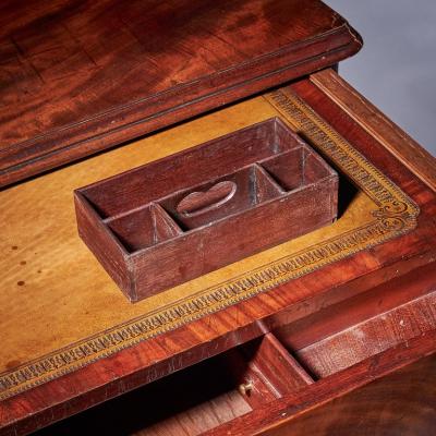 A George II Irish Mahogany Secretaire Kneehole Bookcase Att C Hearn