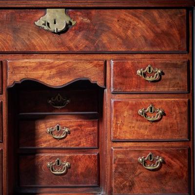 A George II Irish Mahogany Secretaire Kneehole Bookcase Att C Hearn