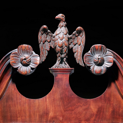 A George II Irish Mahogany Secretaire Kneehole Bookcase Att C Hearn