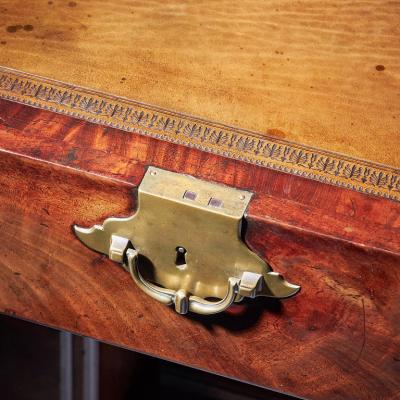 A George II Irish Mahogany Secretaire Kneehole Bookcase Att C Hearn