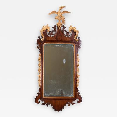 A George II Mahogany And Parcel Gilt Mirror