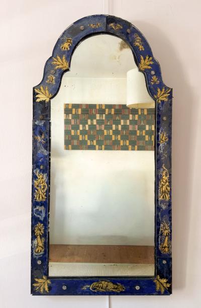 A George II Verre glomis Mirror circa 1750