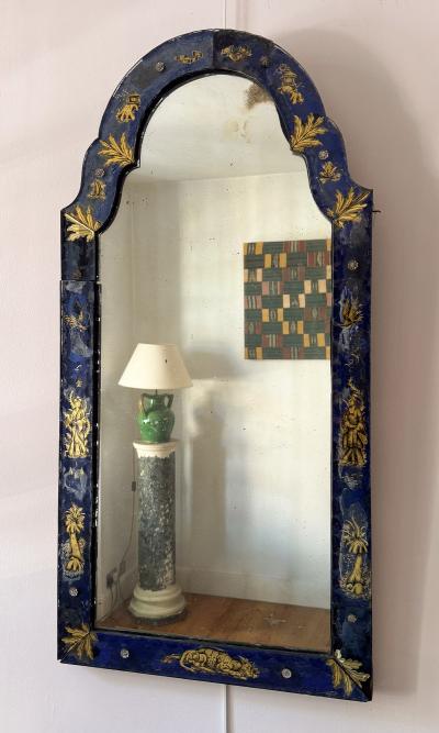 A George II Verre glomis Mirror circa 1750