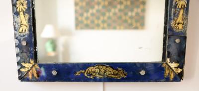 A George II Verre glomis Mirror circa 1750