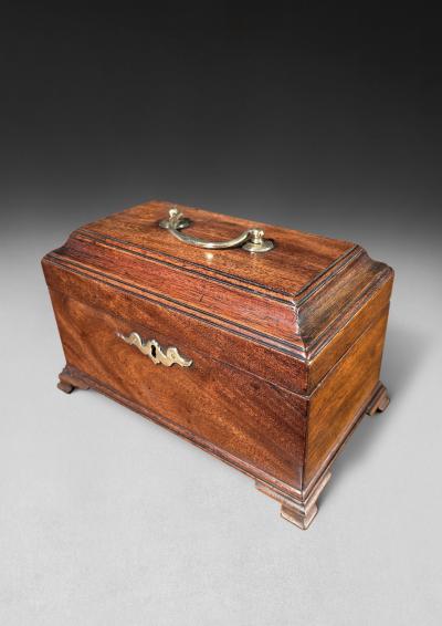 A George III Period Mahogany Tea Caddy