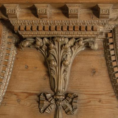 A George III carved pine chimneypiece from The Marine Society by Tousey 1775