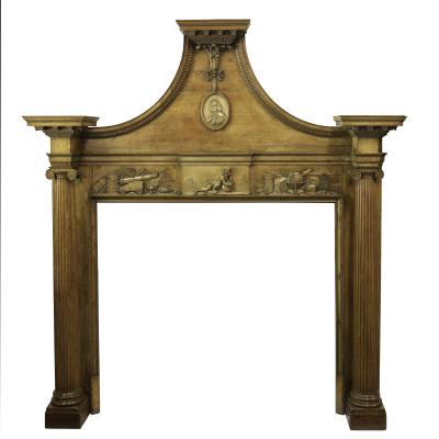 A George III carved pine chimneypiece from The Marine Society by Tousey 1775