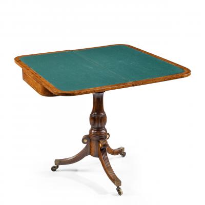 A George IV Anglo Chinese amboyna card table