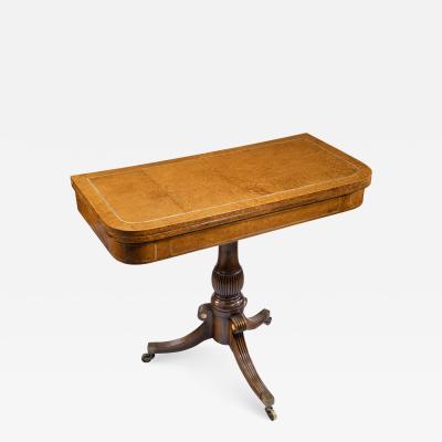 A George IV Anglo Chinese amboyna card table