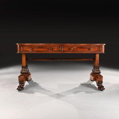 A George IV Period Rosewood Library Table