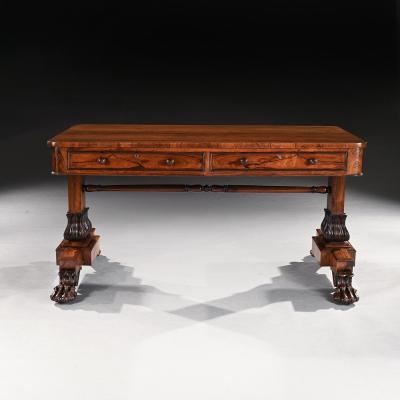 A George IV Period Rosewood Library Table