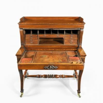 A George IV mahogany mechanical escritoire attributed to Gillows