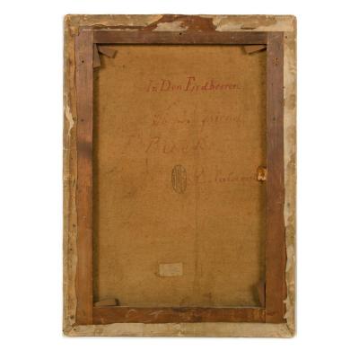 A German School oil painting of a countryside strawberry harvest 19th century 