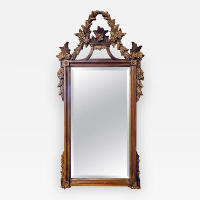 A Gilt Gold Italian Acanthus Leaf Carved Wall or Console Mirror