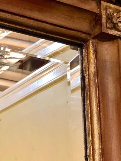 A Gilt Gold Italian Acanthus Leaf Carved Wall or Console Mirror