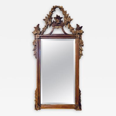 A Gilt Gold Italian Acanthus Leaf Carved Wall or Console Mirror