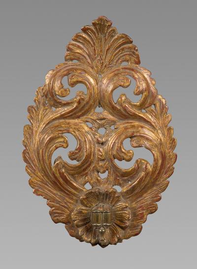 A Good Pair of Charles II Giltwood Wall Sconces
