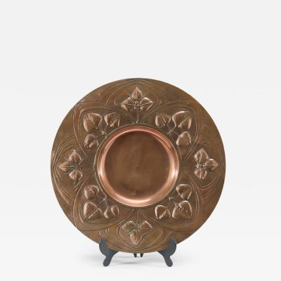 A Good Quality Well Executed Arts Crafts Copper Wall Plate 2