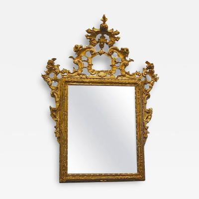 A Grand 18th c Italian Rococo Gilt Wood Mirror