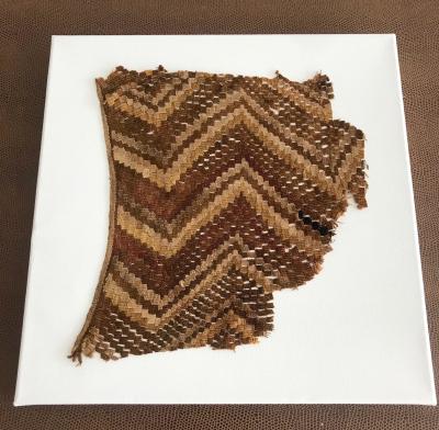 A Group of Three Framed Pre Columbian Textile Fragments