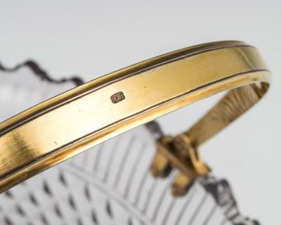 A HIGHLY UNUSUAL AUSTRIAN ORMOLU MOUNTED CUT GLASS BASKET