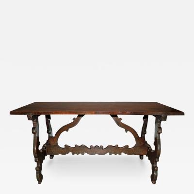 A Handsome 17th Century Tuscan Walnut Trestle Table