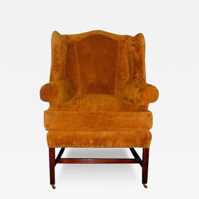 A Handsome 18th Century Mahogany English Wing Chair