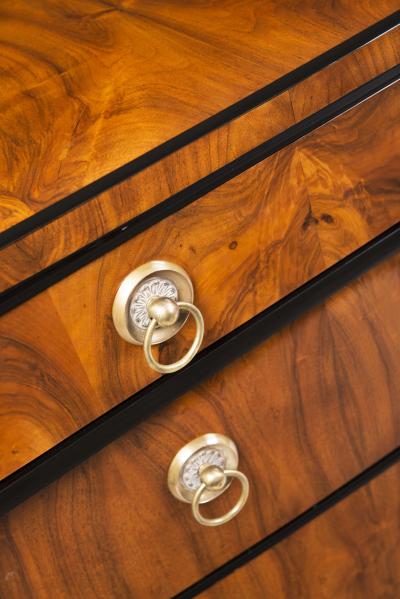 A Handsome Biedermeier Three Drawer Commode