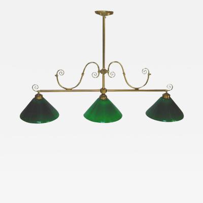 A Handsome Early 20th Century Brass Billiard Chandelier