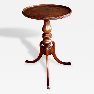 A Handsome English Victorian Beechwood Circular Tripod Side Table