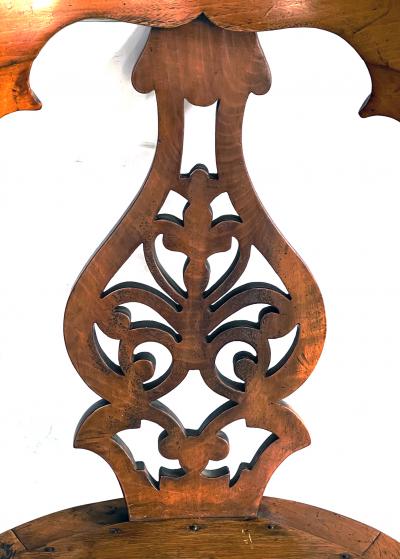 A Handsome English Yew Wood Captains Chair