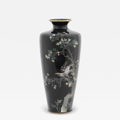 A High Quality Antique Meiji Era Japanese Cloisonne Enamel Vase