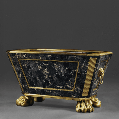 A Highly Unusual Scagliola And Gilt brass Mounted Regency Wine Cooler