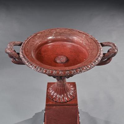 A Huge Italian Grand Tour Rosso Antico Marble Tazza