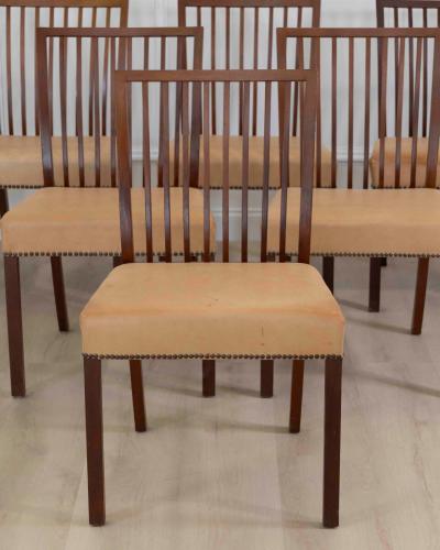 A J Iversen 20th Century Set of Eight Danish Mahogany Dining Chairs by A J Iversen