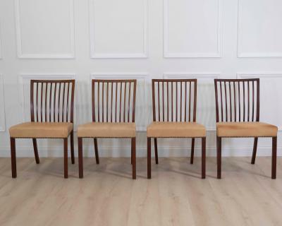 A J Iversen 20th Century Set of Eight Danish Mahogany Dining Chairs by A J Iversen