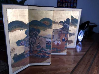 A Japanese Antique Floor Screen