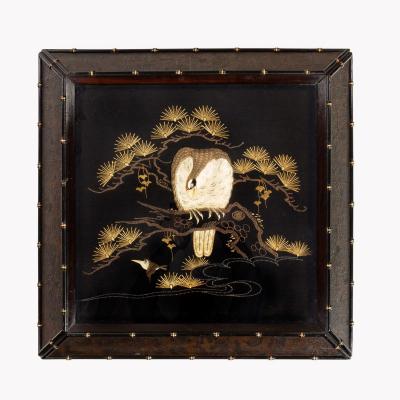 A Japanese needlework of an eagle