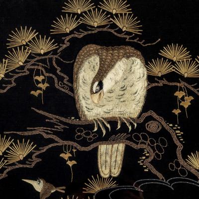 A Japanese needlework of an eagle