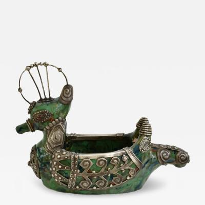 A Kovsh Ladya In The Form Of A Fairy Tale Bird Imperial Stroganov School