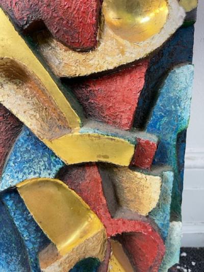 A Krynsky SIGNED ABSTRACT RUSSIAN WALL SCULPTURE