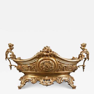 A LARGE FRENCH ROCOCO GILT BRONZE FIGURAL CENTERPIECE