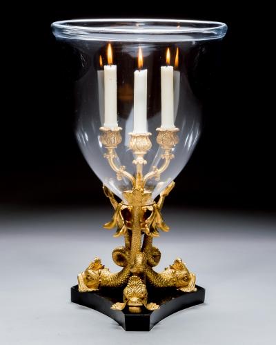 A LARGE GEORGE IV HURRICANE LANTERN
