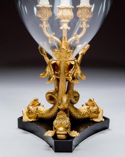 A LARGE GEORGE IV HURRICANE LANTERN