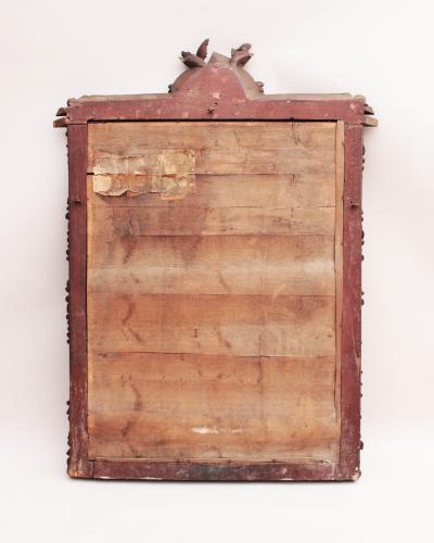 A Large 1880s Hand Carved Black Forest Mirror