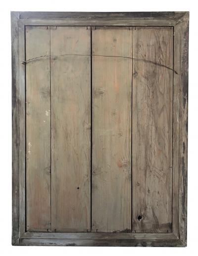 A Large Dutch 19th Century Mahogany and Floral Marquetry Mirror