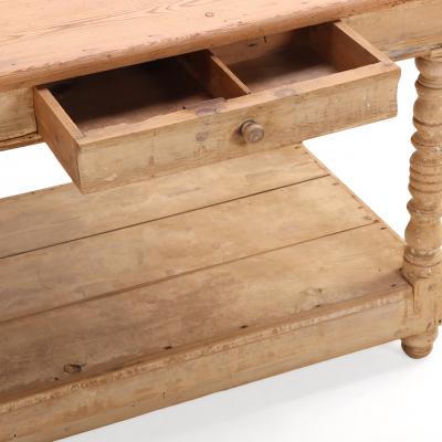 A Large French Pine Drapers Table 19th C 