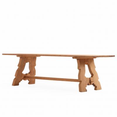 A Large French Pine Farmhouse Trestle Table C 1890 