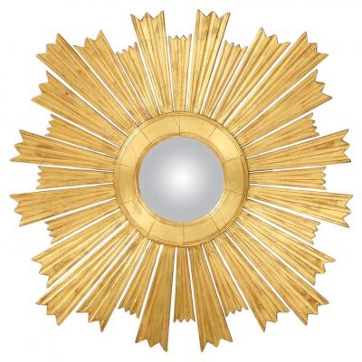 A Large Giltwood Sunburst Mirror
